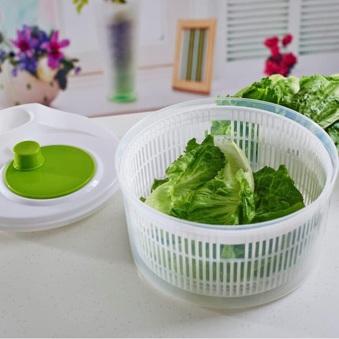 Сушарка для салату з кривошипом (Ø 20 см 3 л), також може використовуватися як салатник і друшляк - можна мити в посудомийній машині