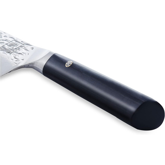 Кухонний ніж шеф-кухаря Zayiko Kuro Damast з лезом 20 см, з 67 шарів дамаської сталі, з ручкою з паккавуду