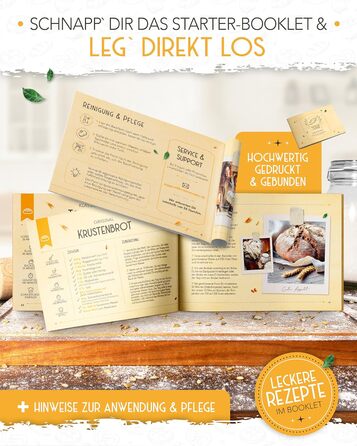 Набір для випікання хліба з чавунного лиття Krustenzauber XXL: форма, корзина для підйому, лопатки, ніж та інше. Ідеальний для початківців (форма 40 см)