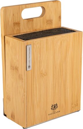 Набір ножів Karl Hausmann 5 шт. з магнітним блоком з бамбука - набір кухонних ножів з нержавіючої сталі