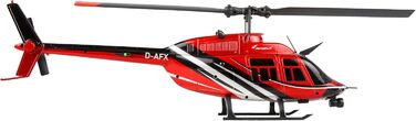 Радіокерований гелікоптер Amewi Bell 206 Jet Ranger CP 6-канальний RTF, масштаб 1:33, червоно-чорний
