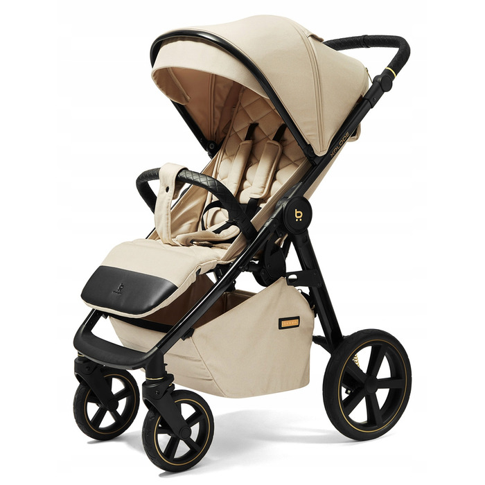 Дитячий прогулянковий візок 4BABY Xplode, алюмінієвий, у відтінках коричневого та бежевого