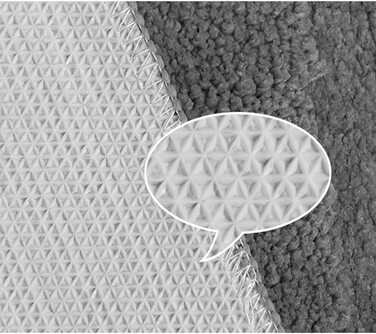 Набір килимків для ванної ELEOPTION (3 шт.): килимок для ванни, килимок для туалету, антиковзкий, м'який, швидковисихаючий (сірий)