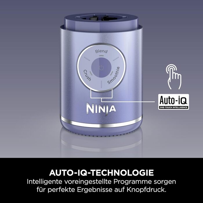 Портативний блендер Ninja Blast Max: 570 мл, акумулятор, чаша та кришка, 3 функції, для смузі та протеїнових коктейлів BC251EULD