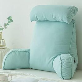 Подушка для читання Miaogoo, подушка для шиї, спинка для дивана, м'яка, зелена (світло-зелена)