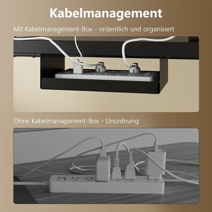 Регульований за висотою стіл, 180x80 см, електричний стоячий стіл з двома моторами, сенсорна панель, USB-A та кабельна організація, стільниця 25 мм, ергономічний офісний стіл, білий