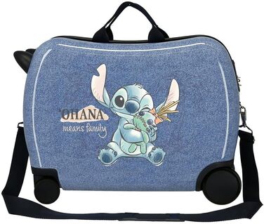 Дитяча валіза Disney Stitch Dance it Out синя 50 x 38 x 20 см жорстка комбінована застібка з ABS 34 л 1,8 кг 2 колеса багаж ручний, синій, Talla nica, дитяча валіза