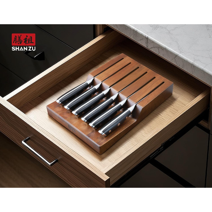 Японський кухонний ніж SHAN ZU 15 см з дамаської сталі, серія PRO (ніж для стейку з бруском)