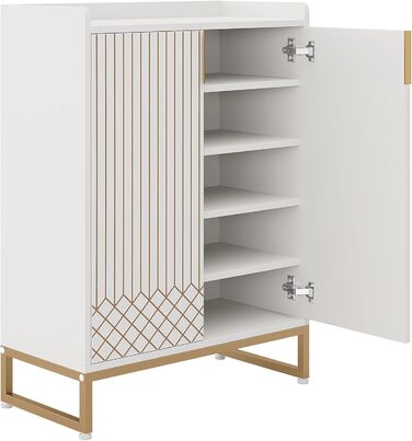 Сучасна біла шафа для взуття LITTLE TREE на 25 пар, 5-ярусна полиця для взуття з дерева, органайзер для прихожей, спальні, вітальні