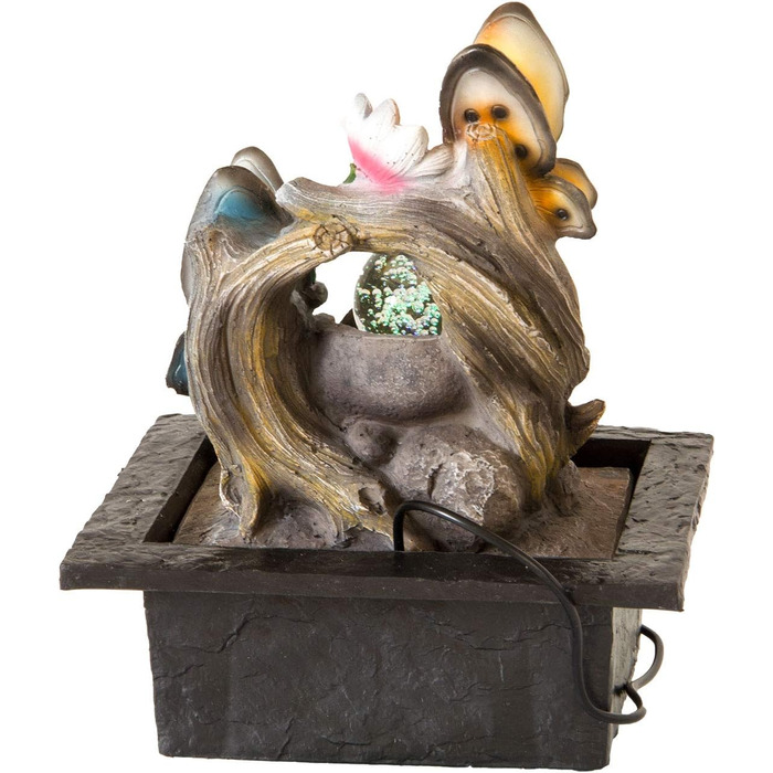 Керамічний фонтанчик для дому з мотивом метелика, настільний фонтан з насосом та обертовою кулею, водяний фонтан