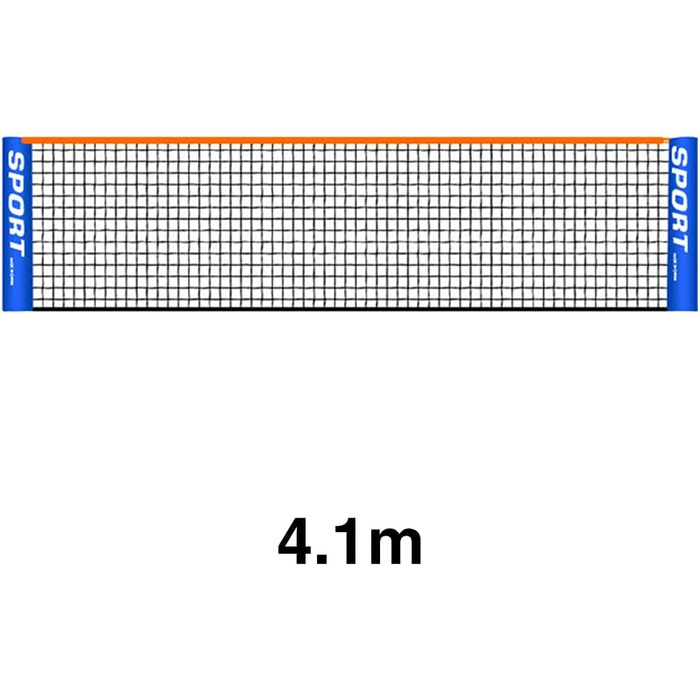 Ха-ха-ха портативна Тенісна сітка, складна сітка для бадмінтону, дитяча, для дорослих, для занять спортом в приміщенні / на відкритому повітрі, тренувальна сітка для футболу, тенісу, волейбольна сітка для саду, заднього двору, пляжу (4,1 м 410 х 86 см)