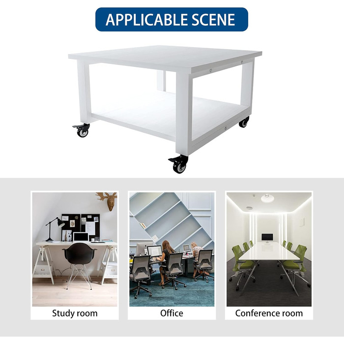 Підставка для принтера Natwind, 50x50x32 см, 2 яруси, з полицею для паперу, на колесах, для дому та офісу