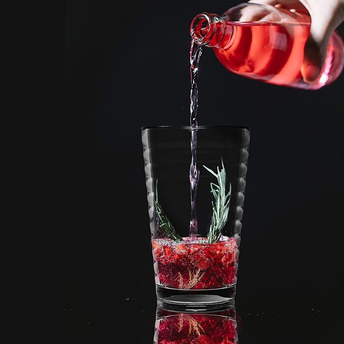 Набір склянок Alimota 6 шт. на 385 млнабір пластикових склянок для водиможна мити в посудомийній машинісклянки для джинадля сім'їРесторан і ресторан