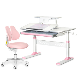 Комплект парта Evo-кids TH-320 Pink + крісло Evo-kids Mio Lite KP (арт.TH-320 W/PN + Y-208 KP)
