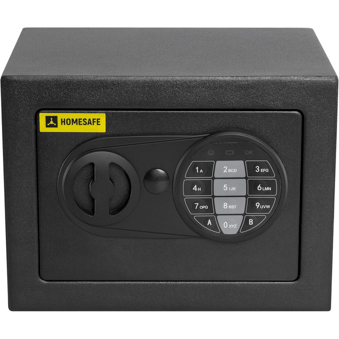 Електронний меблевий сейф Homesafe HV17E, 17x23x17см, карбоновий сатин чорний