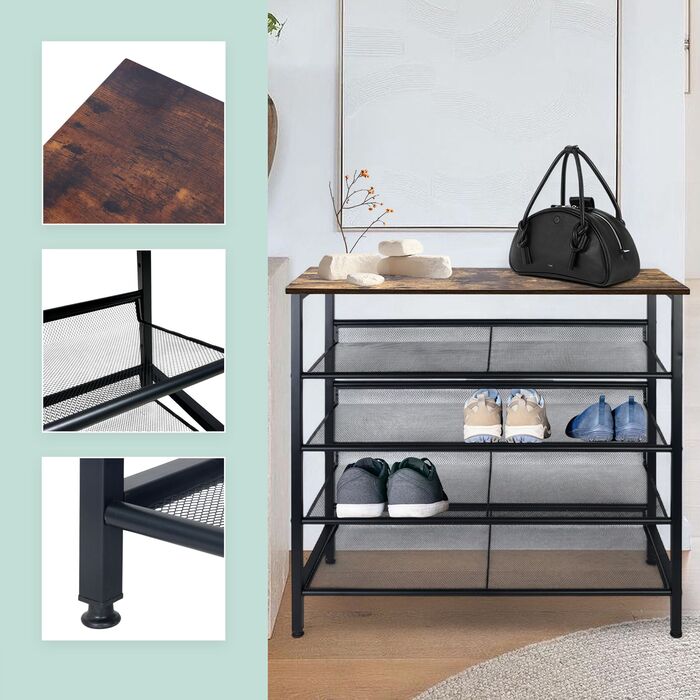 Стелаж для взуття Relaxdays у стилі індустріального лофту