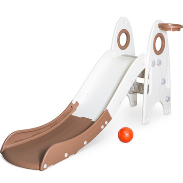 Дитяча гірка Mealux Cosmo Lite White/Coffee (арт. KD-B020 White/Coffee)