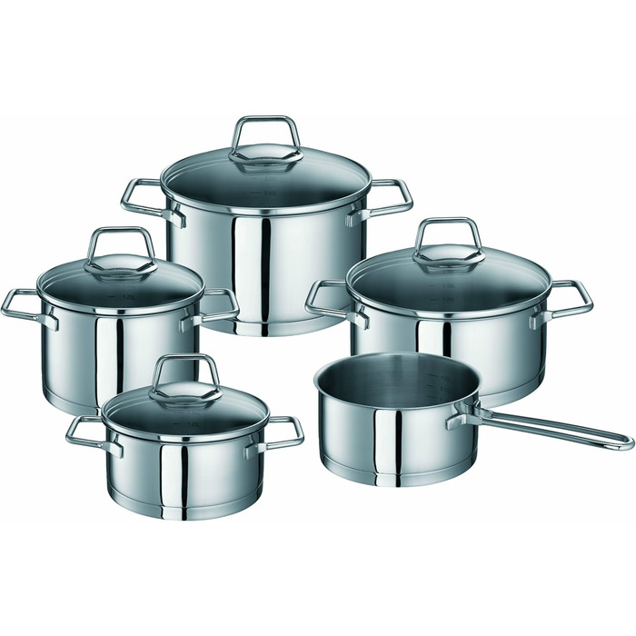Набір каструль Schulte-Ufer Set1046 Maxi Wega, 5 предметів, нержавіюча сталь, для кухні