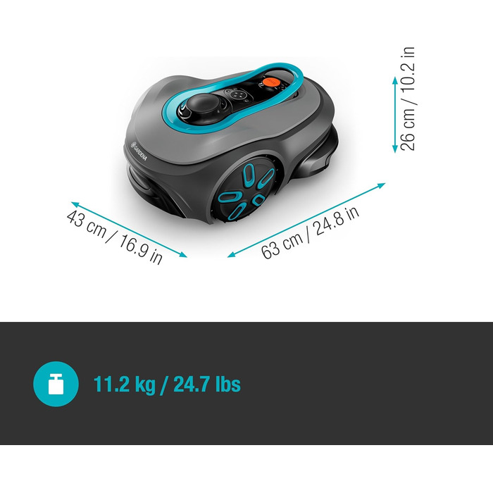 Робот-газонокосачка Gardena Smart Sileno Free Set 600 м²: LONA Intelligence, обрізка по краях, без кабелю, тиха робота, керування через додаток (19921-20)