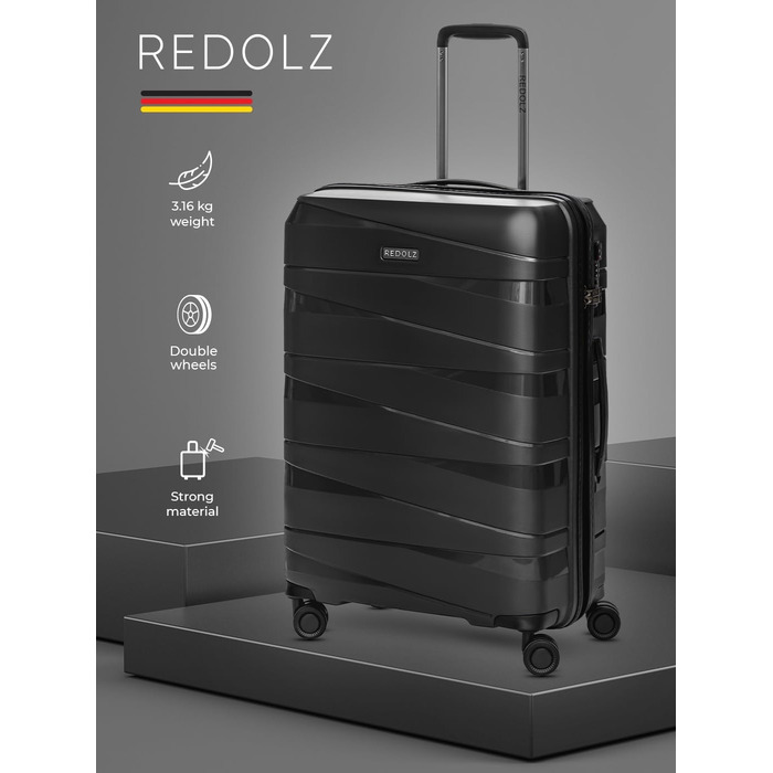 Візок REDOLZ Hard Shell 67см Поліпропілен 4-Дві котушки та TSA (Essentials 10)