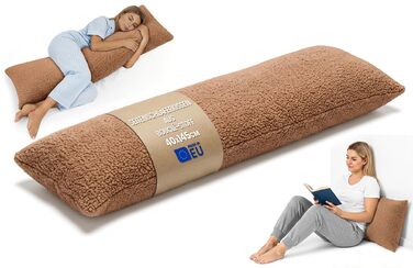 Подушка для вагітних та сну Body Pillow з тканини букле, 40x145 см, колір Pumpkin (Гарбуз), сертифікат Oeko-Tex