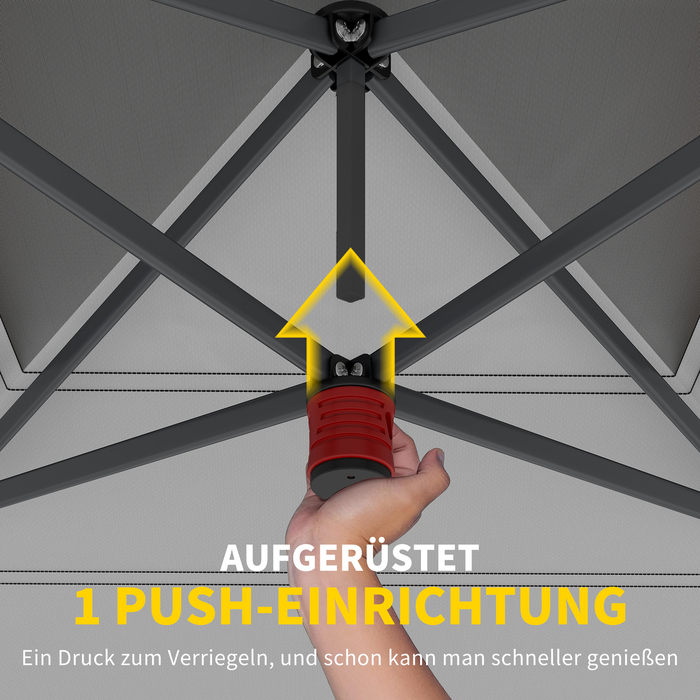 Павільйон приблизно 4x4 м, водонепроникний, стабільний, зимостійкий, швидкозводний, з функцією миттєвого закриття, захист від сонця SPF 50+