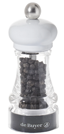 Universal Spice Grinder by de Buyer Marlux Bois Et Acrylique, 11 cm (4.3 inches), White