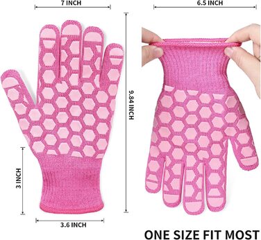Рукавички для гриля OZERO термостійкі нековзні рукавички для духовки, рукавички для випічки, рукавички з силіконовою ізоляцією для випічки