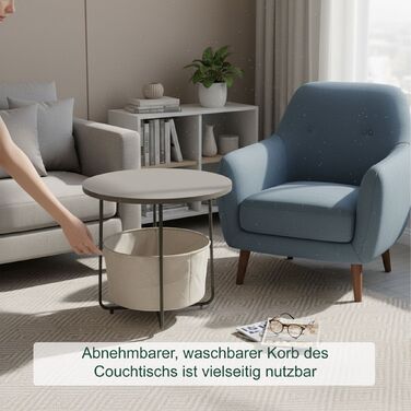 Relaxdays: Приставний столик з кошиком