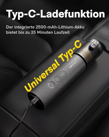 Акумуляторний ручний пилосос HOTO 20000Па 4-в-1 для авто, дому та клавіатури, бездротовий міні-пилосос з функцією обдуву