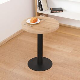 Кухонний стіл Mingone 80x80 см з дерев'яною стільницею та металевими ніжками - для кухні, вітальні, балкону, їдальні