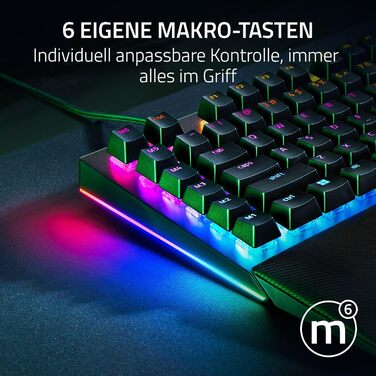Механічна ігрова клавіатура Razer BlackWidow V4 Green Switch QWERTZ DE з RGB Chroma підсвічуванням та макро-клавішами