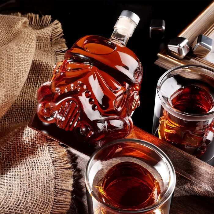 Набір для віскі з карафіною та 2 склянками 150мл, для бренді, скотчу, горілки. Подарунок для тата, чоловіка, друга