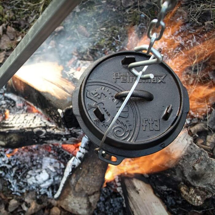 Казан Petromax Feuertopf FT3 з плоским дном для всіх типів плит, гриля та відкритого вогню, 1.6 л