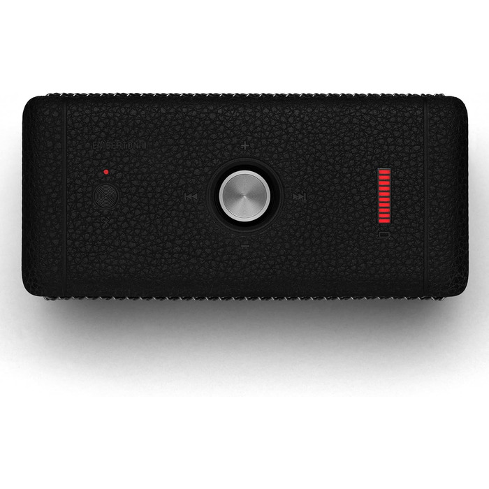 Портативна Bluetooth-колонка Marshall Emberton II, бездротова, стійка до пилу та води IP67, стереопара, до 30 годин роботи, швидка зарядка, для дому та вулиці, чорна зі сталлю
