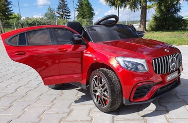 Дитячий електромобіль Mercedes GLC 63S (4x4, 180 Вт) — бордовий, глянцевий лак
