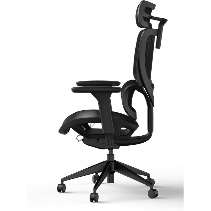 Офісне крісло Ergolutions Senta FX Mesh - ергономічне, з регульованою 3D підголівником, сітчасте, дихаюче, для великих людей, 7 років гарантії, сертифіковане BIFMA, висота сидіння 53-62 см