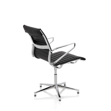 Крісло для конференцій / Крісло для відвідувачів PARIBA V IV Leather Black HJH OFFICE
