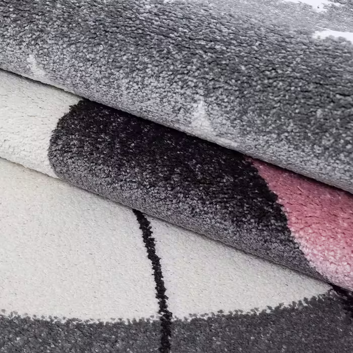 Дитячий килим Carpettex Кішка рожевий 80x150 см – м'який, легкий у догляді, короткий ворс, килимок для дитячої кімнати, для дівчаток і хлопчиків, ігровий, праний, для немовлят