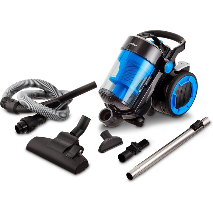 MEDION Безмішковий циклонний пилосос P4000 (900 Вт, 4.3 л, HEPA 13, 11 м, MD 11906) блакитний