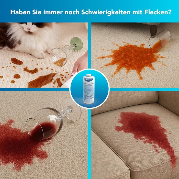 Пылесос для чищення килимів та м'яких меблів Akitas, 400W, сірий, для дому та автомобіля