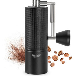 Ручна кавомолка TIMEMORE Chestnut C3 ESP PRO: корпус з нержавіючої сталі, жорна S2C, для еспресо та френч-пресу, чорний колір