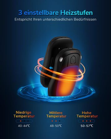 Електричний нагрівач для рук, перезаряджуваний, USB, 2 шт. (блакитний)