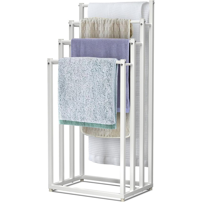 Підставка для рушників Vounot® на ніжках, металева, 3 стійки, чорна (4 яруси)