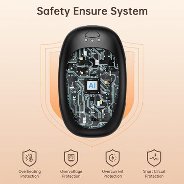 Електричні грілки для рук Jonwall, 2 шт., USB, багаторазові, 3 рівні нагріву, для кемпінгу, полювання, гольфу, чорні