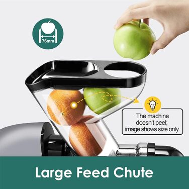 Фрета Slow Masticating Juicer - повільний шнековий соковичавник, BPA Free, синій (сріблястий)