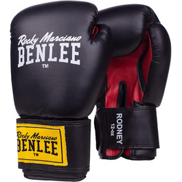 Боксерські рукавички Benlee зі штучної шкіри Rodney Black / Red на 12 унцій одномісні