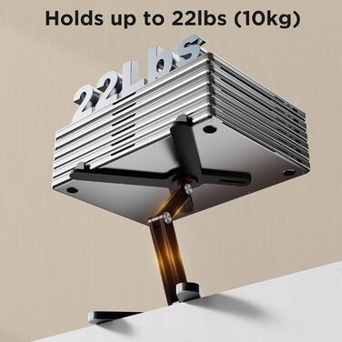 Підставка для ноутбука FoldWise X для столу – алюміній, 360° обертання, складна, регульована по висоті та куту нахилу – стабільна та портативна підставка для ноутбука, MacBook та комп'ютера, 11-18 дюймів (Чорний)