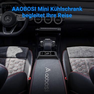 AAOBOSI Компресорна холодильна сумка 15 літрів -15°C~20°C, 12/24V для авто, вантажівки, човна, кемпера та розетки (8л, чорна)