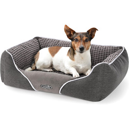 Витончена лежанка для собак середнього розміру, м'яка подушка для собак, розкішний кошик для собак, знімний килимок для собак, диван для собак, що миється в машині, кушетка для собак (M)